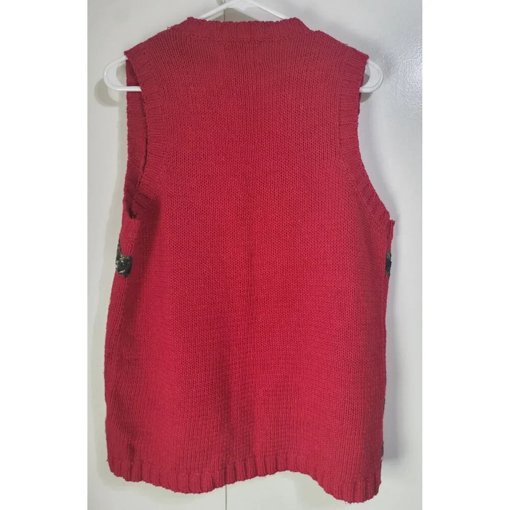 VTG Heirloom Collectibles Ugly Christmas Sweater Vest Nutcracker Holiday SZ S - Picture 2 of 9